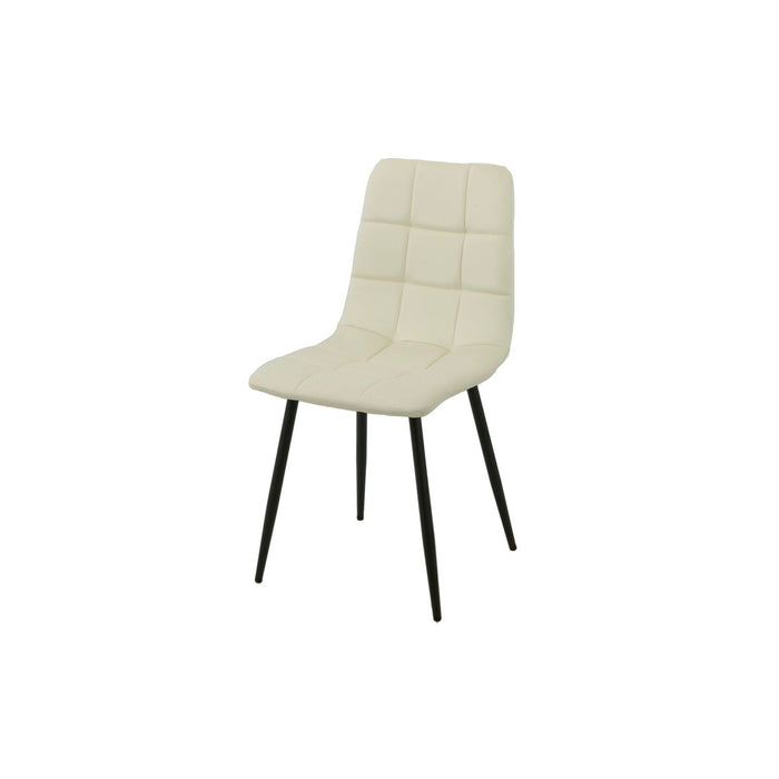 Chair Romimex White Velvet Metal 45 x 89 x 55 cm