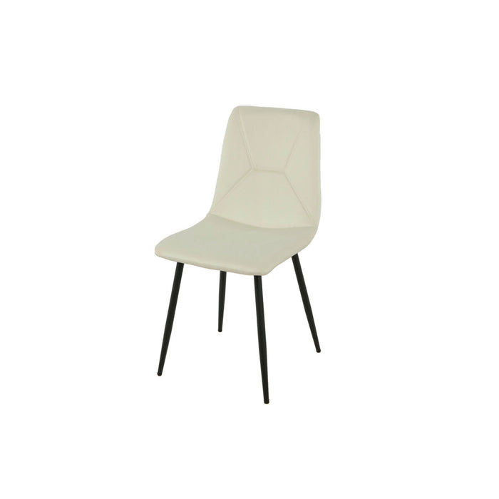 Chair Romimex White Velvet Metal 45 x 89 x 55 cm