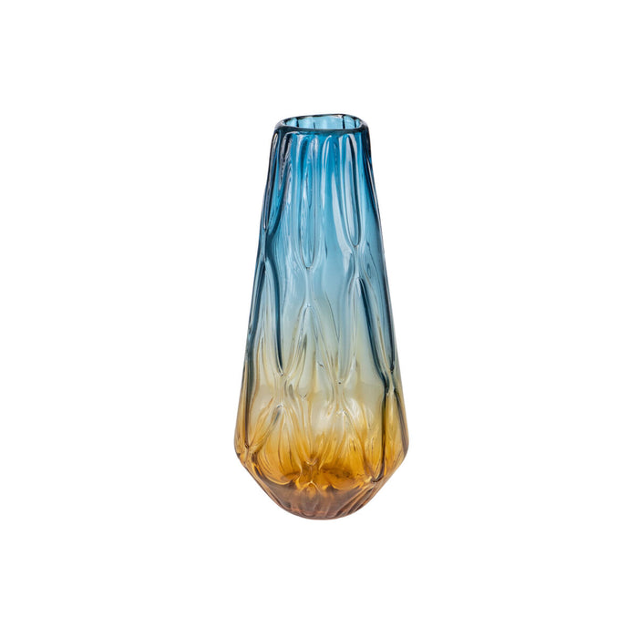 Vase Romimex Blue Amber Glass 20 x 45 x 20 cm