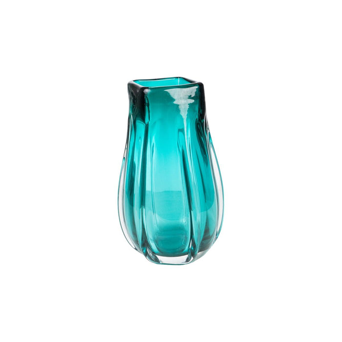 Vase Romimex Turquoise Glass 18 x 31 x 18 cm
