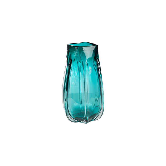 Vase Romimex Turquoise Glass 15 x 26 x 15 cm