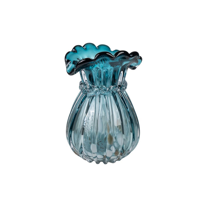 Vase Romimex Turquoise Glass 17 x 24 x 17 cm