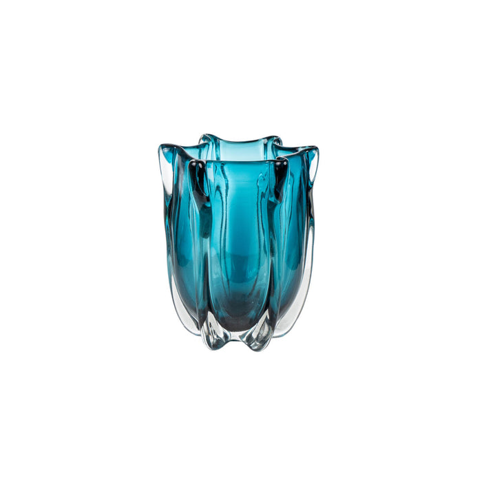 Vase Romimex Blue Glass 18 x 23 x 18 cm