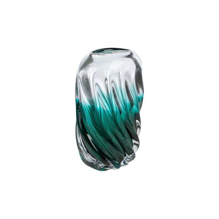 Vase Romimex Transparent Turquoise Glass 16 x 25 x 6 cm