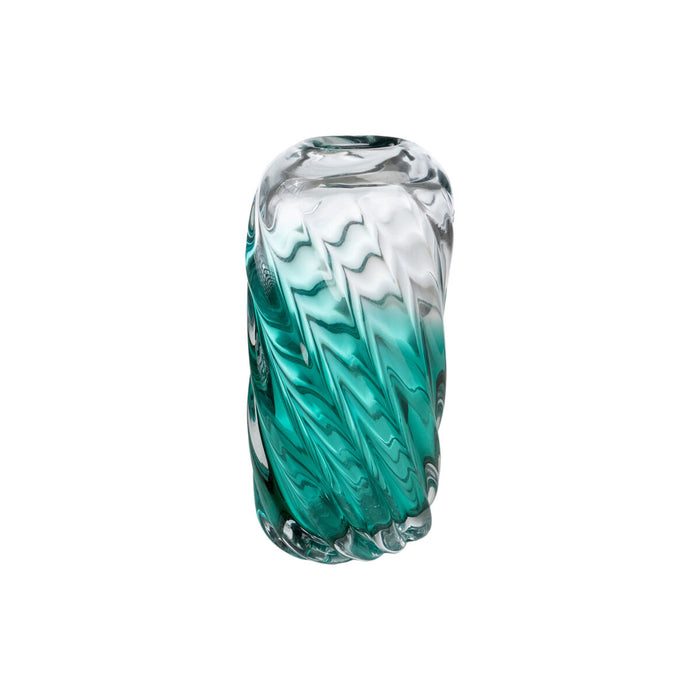 Vase Romimex Transparent Turquoise Glass 17 x 32 x 7 cm
