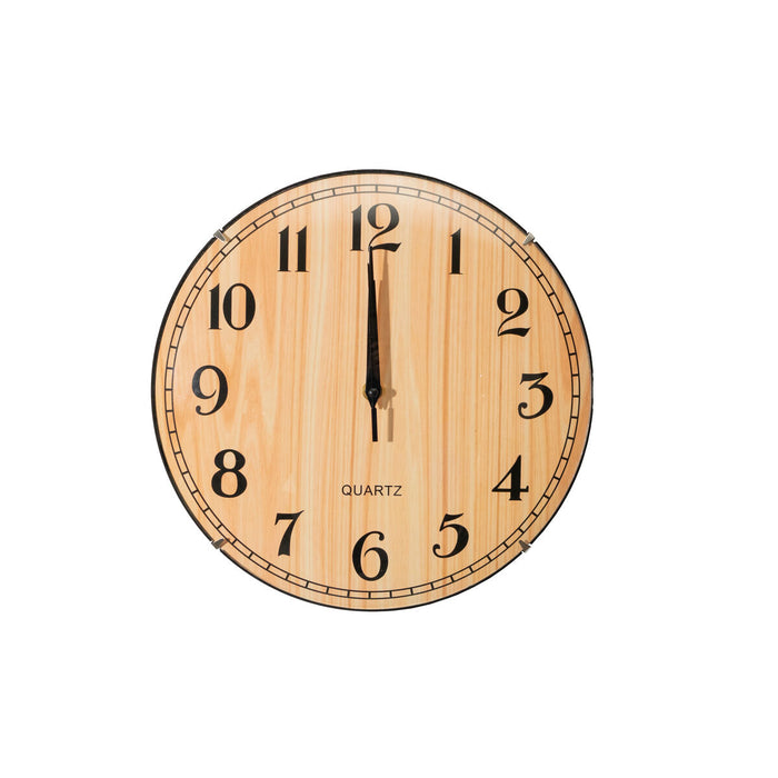 Wall Clock Romimex Brown Plastic Wood 30 x 30 x 2 cm