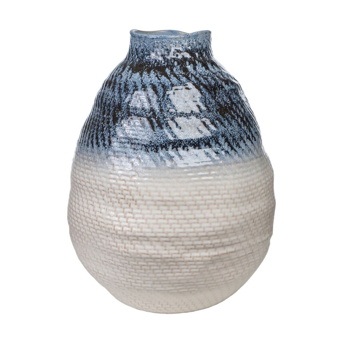 Vase Romimex Blue Beige Porcelain 37 x 47 x 37 cm