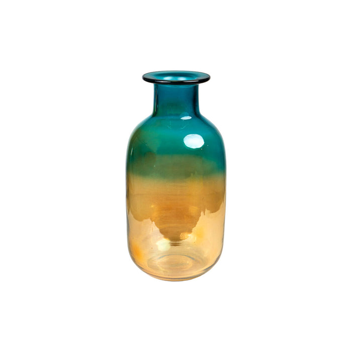 Vase Romimex Blue Amber Glass 17 x 33 x 17 cm