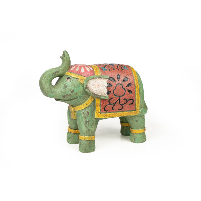Decorative Figure Romimex Multicolour Resin Elephant 11 x 23 x 25 cm