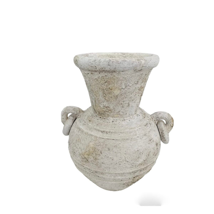 Vase Romimex White Terracotta 30 x 40 x 35 cm With handles