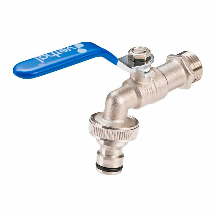 Tap Verhal 1/2" x 3/4" Steel Chrome Stainless steel Brass Teflon