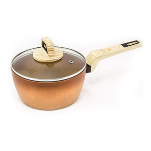 Saucepan with Lid Amercook Terracotta Ø 18 cm