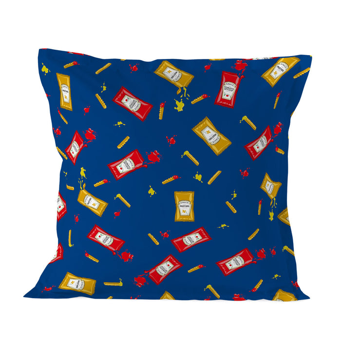 Pillowcase HappyFriday Baleno Teen Blue Hotdog Multicolour 60 x 60 cm