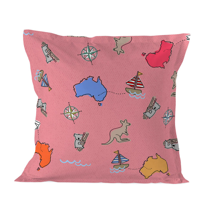 Pillowcase HappyFriday Baleno Teen Pink Kangaroo Multicolour 60 x 60 cm