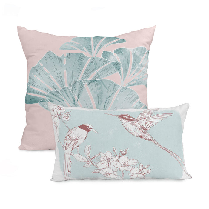 Set of cushion covers HappyFriday Chinoiserie Multicolour 2 Pieces
