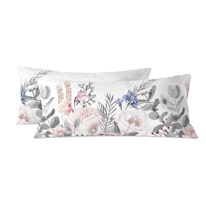 Pillowcase HappyFriday Delicate bouquet  Multicolour 45 x 110 cm (2 Units)