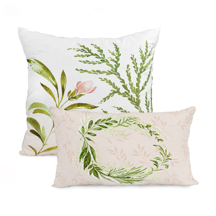 Set of cushion covers HappyFriday Herbal Multicolour 2 Pieces