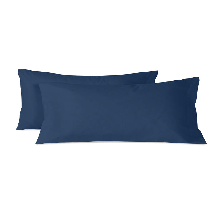 Pillowcase HappyFriday BASIC Navy Blue 45 x 110 cm (2 Units)