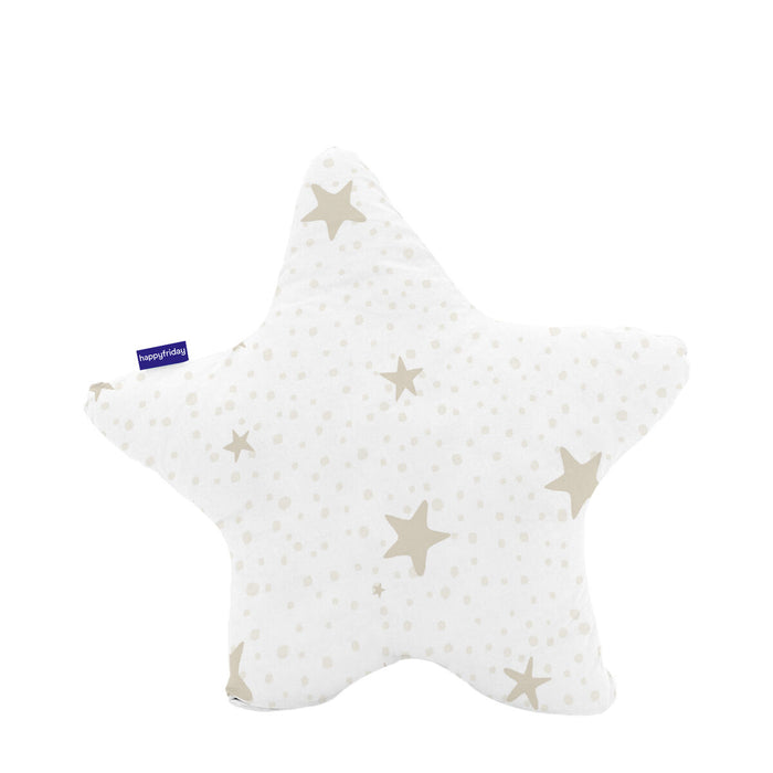 Cushion HappyFriday Basic Beige Star Stars 50 x 50 cm