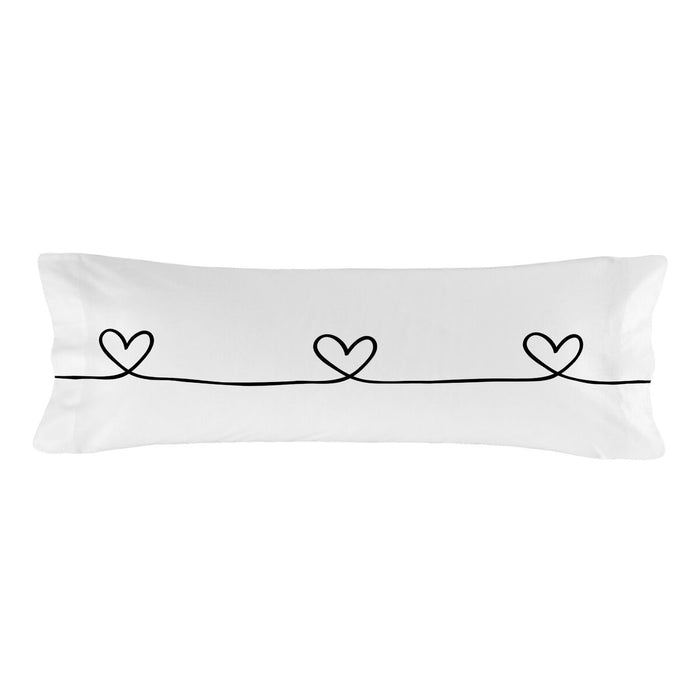 Pillowcase HappyFriday Blanc My Love Multicolour Single 45 x 110 cm