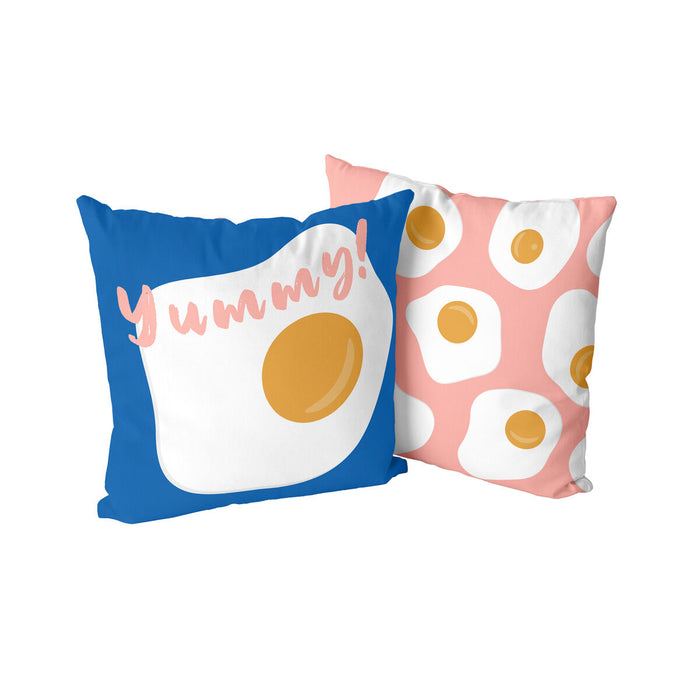 Cushion cover HappyFriday Aware Yummy Multicolour 50 x 50 cm 2 Pieces