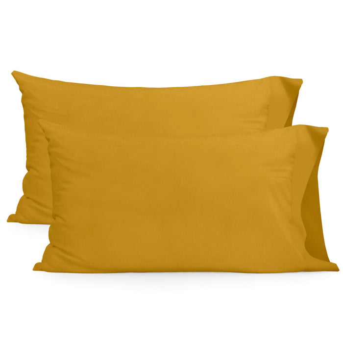 Pillowcase HappyFriday BASIC Mustard 50 x 75 cm (2 Units)