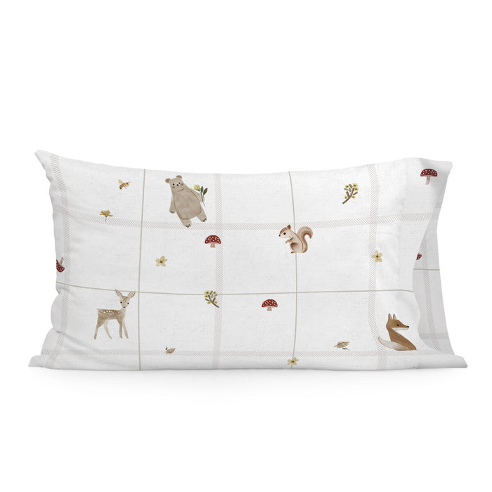 Pillowcase HappyFriday Mini Woods animals Multicolour 50 x 75 cm