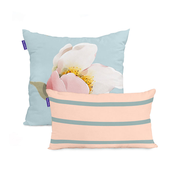 Set of cushion covers HappyFriday Spring blossom Multicolour 2 Pieces