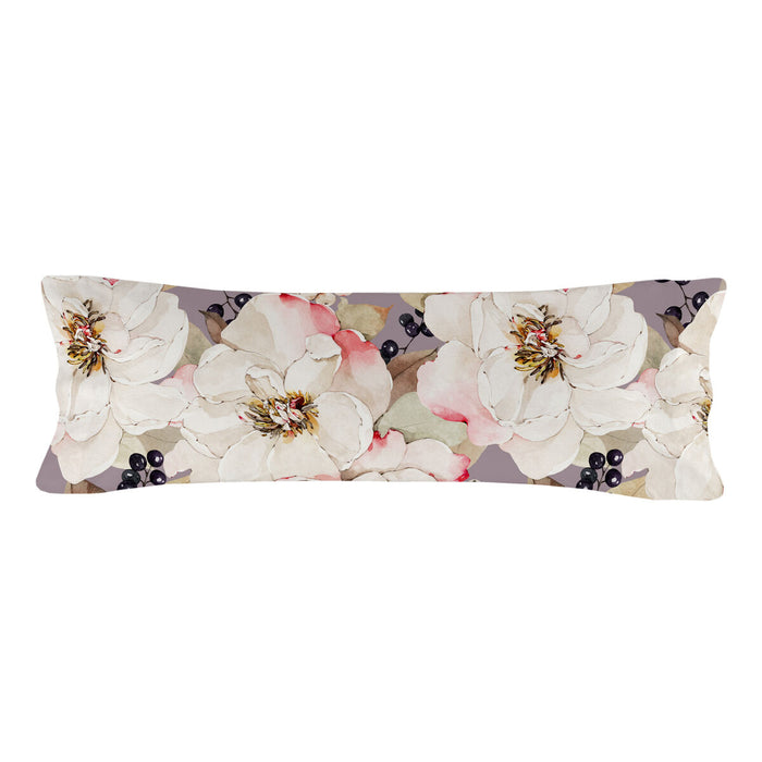 Pillowcase HappyFriday White Peonies Multicolour 45 x 110 cm