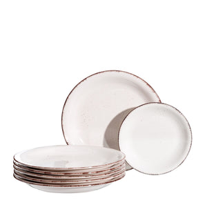 Tableware White Stoneware 18 Pieces