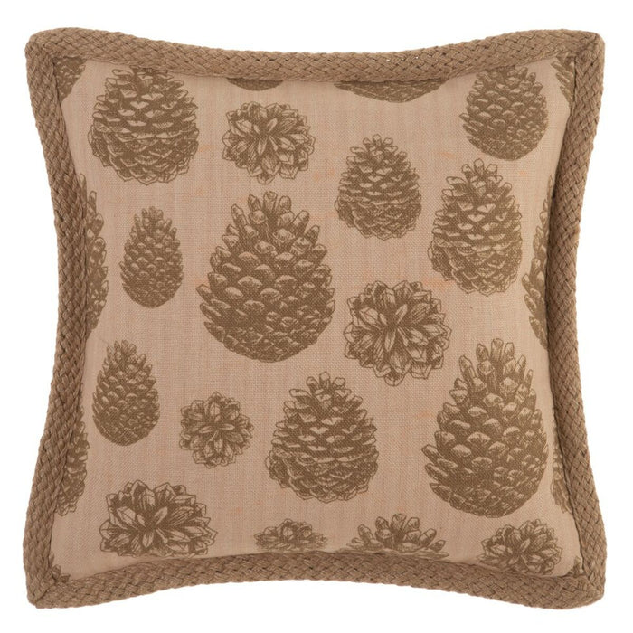 Cushion Synthetic Fabric 45 x 45 cm Pine cone