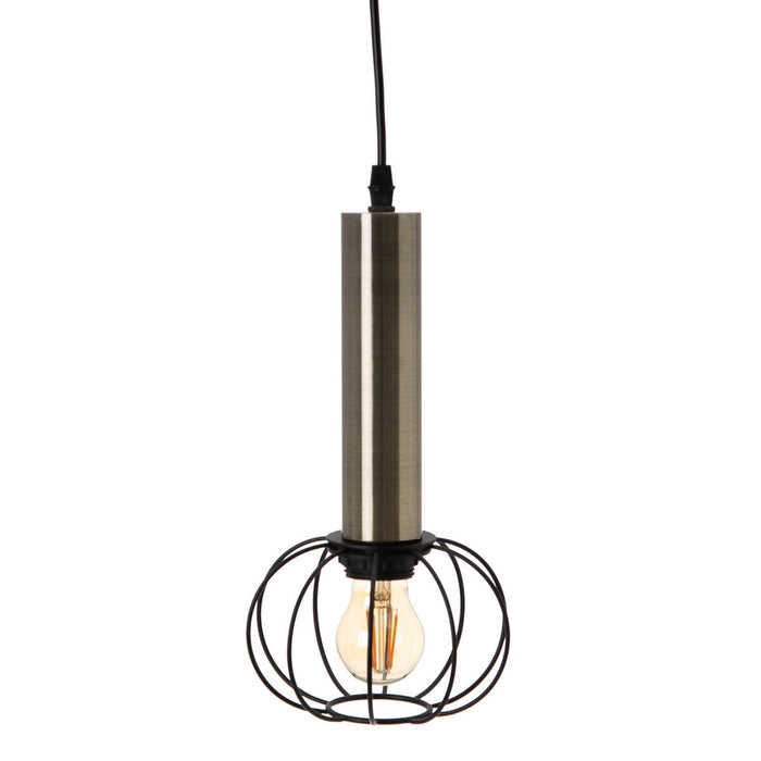 Ceiling Light Black Golden Metal 16 x 16 x 30 cm