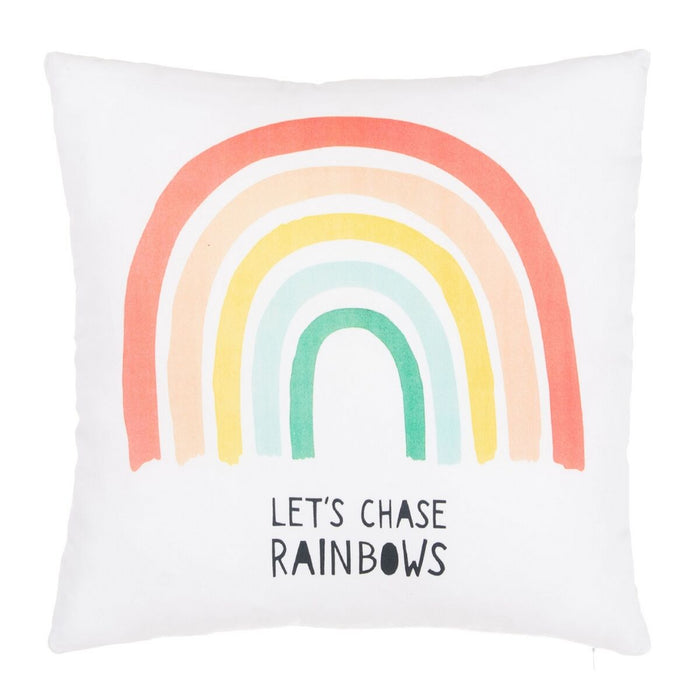 Cushion White Rainbow 40 x 40 cm Squared