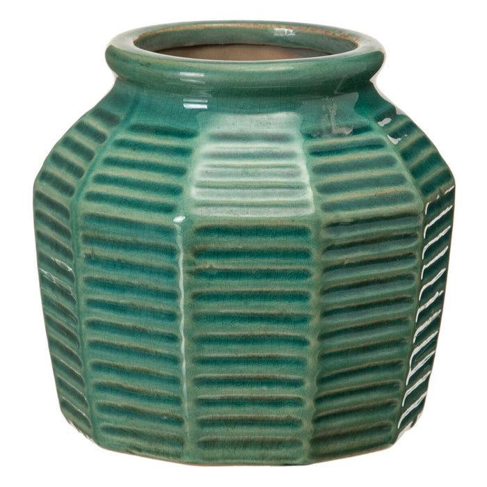 Planter Dark blue Ceramic 15,5 x 15,5 x 14,5 cm