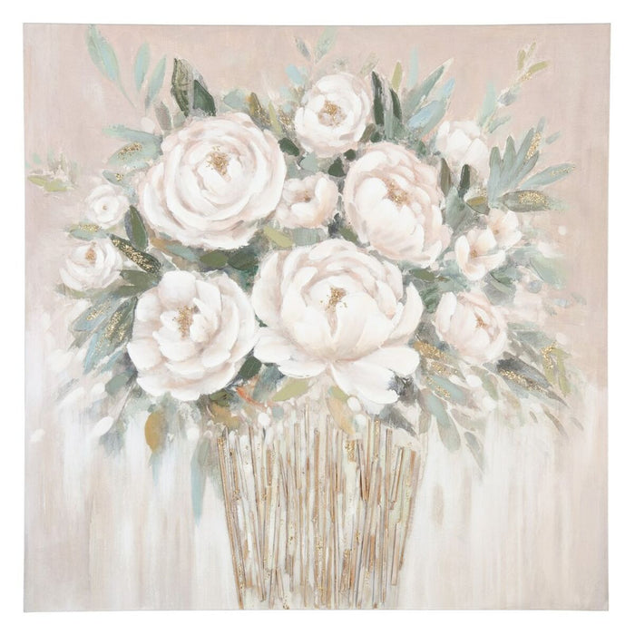 Painting 100 x 2,8 x 100 cm Canvas Flowers