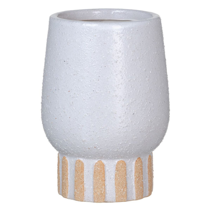 Vase White Ceramic 12,5 x 12,5 x 18 cm