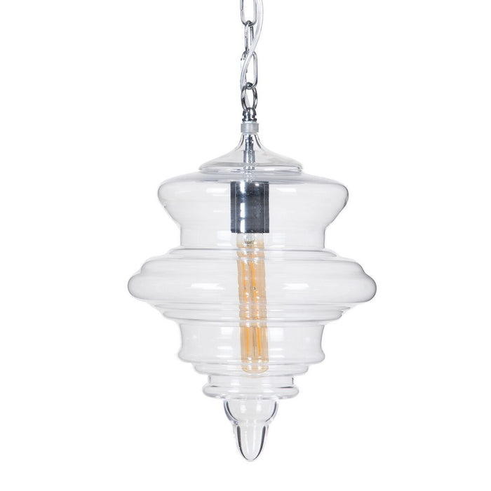 Ceiling Light Silver Metal Crystal 40 W 220-240 V 28 x 28 x 36 cm Modern