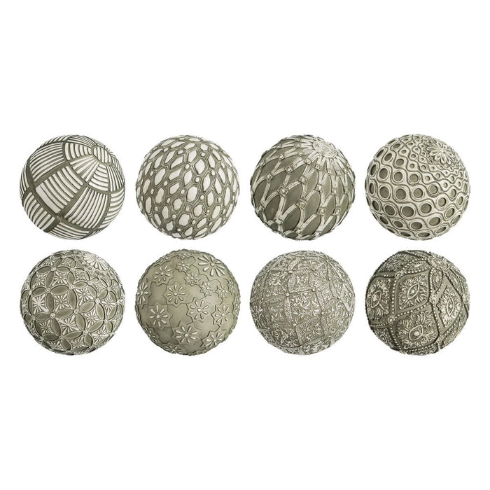 Balls Decoration Green 10 x 10 x 10 cm (8 Units)