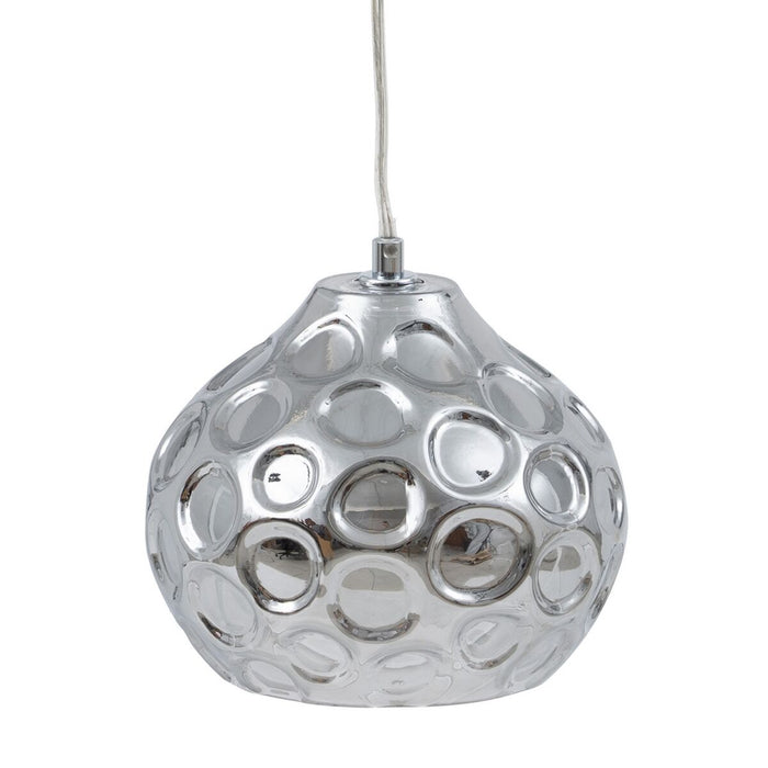 Ceiling Light 18 x 18 x 17,5 cm Crystal Silver Iron Ø 18 cm