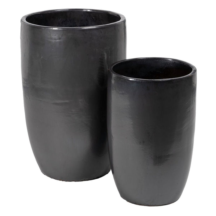 Vase Grey Ceramic 52 x 52 x 80 cm (2 Units)