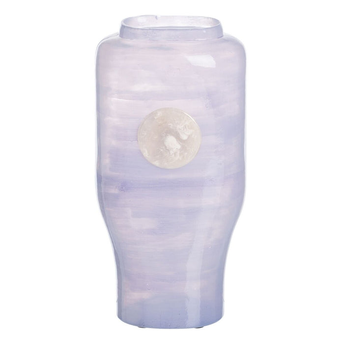 Vase Blue White Resin Crystal 15 x 9 x 31 cm