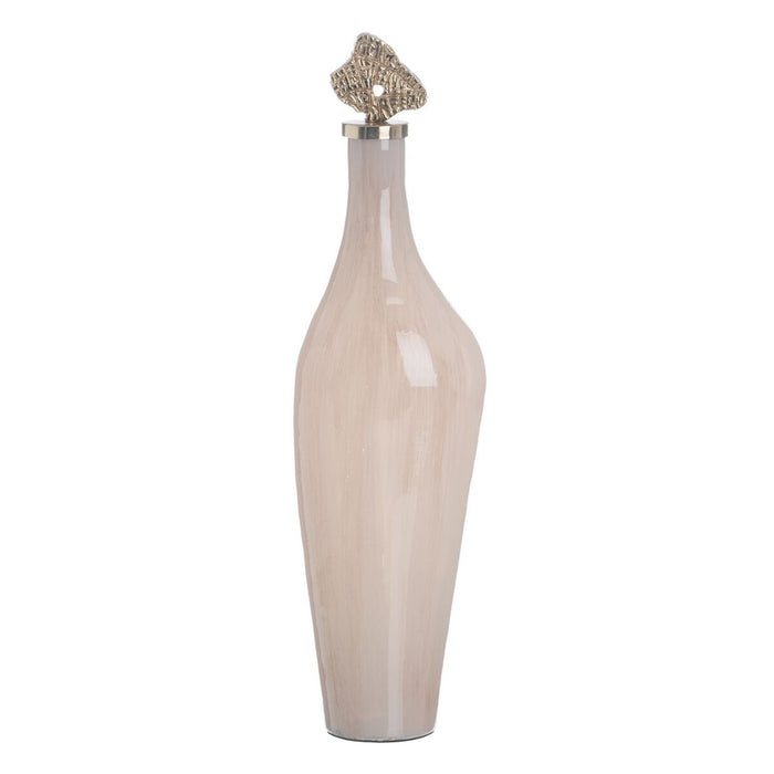 Bottle Cream Golden Aluminium Crystal 15 x 12 x 56 cm Decorative