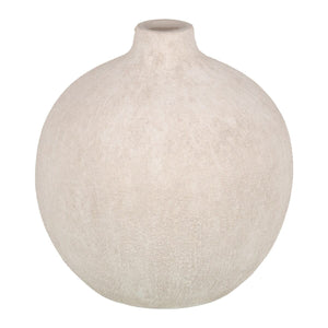 Vase Cream Ceramic Sand 22 x 22 x 25 cm