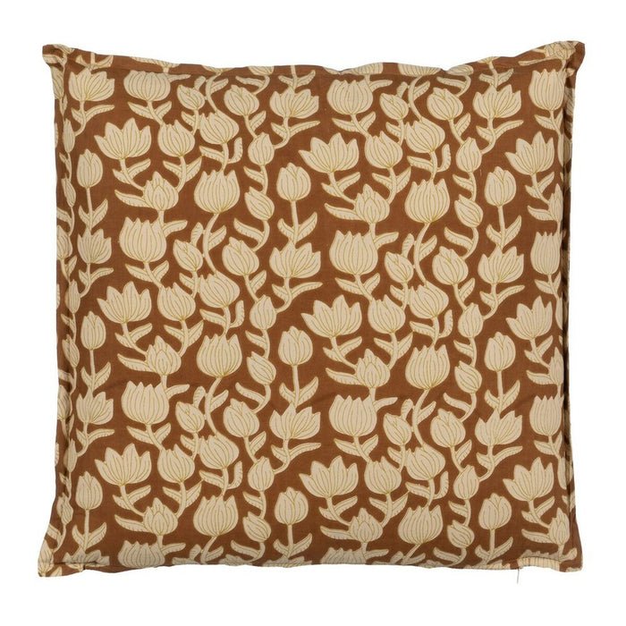Cushion Cotton Brown Beige 50 x 50 cm