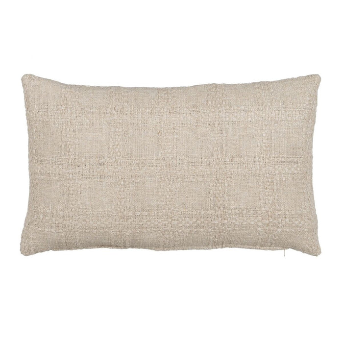 Cushion Cotton Linen Grey 50 x 30 cm