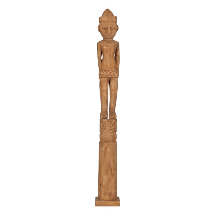 Decorative Figure Natural African Man 14 x 14 x 113 cm