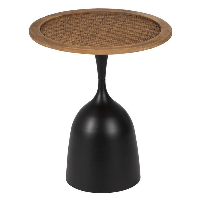 Small Side Table Black Golden 50 x 50 x 57 cm