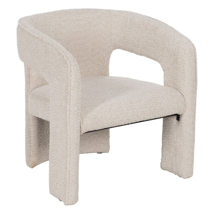 Dining Chair Beige Polyester 69 x 66 x 73 cm