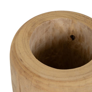 Vase Natural Paolownia wood 20 x 20 x 48 cm