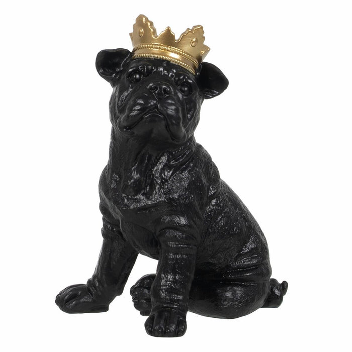 Decorative Figure Black Golden Dog 15,5 x 18,4 x 25,5 cm